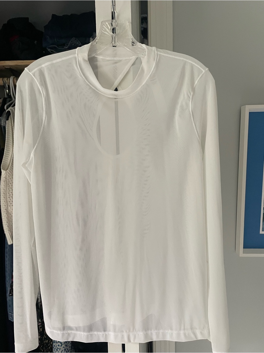 lululemon athletica White Long-Sleeve Sheer Crew Top